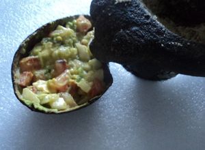Una foto de Guacamole ranchero con tequila
