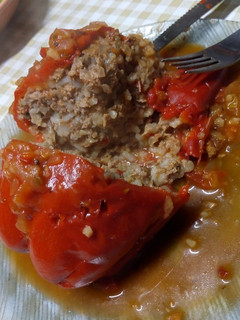 Una foto de Ajíes rellenos en salsa