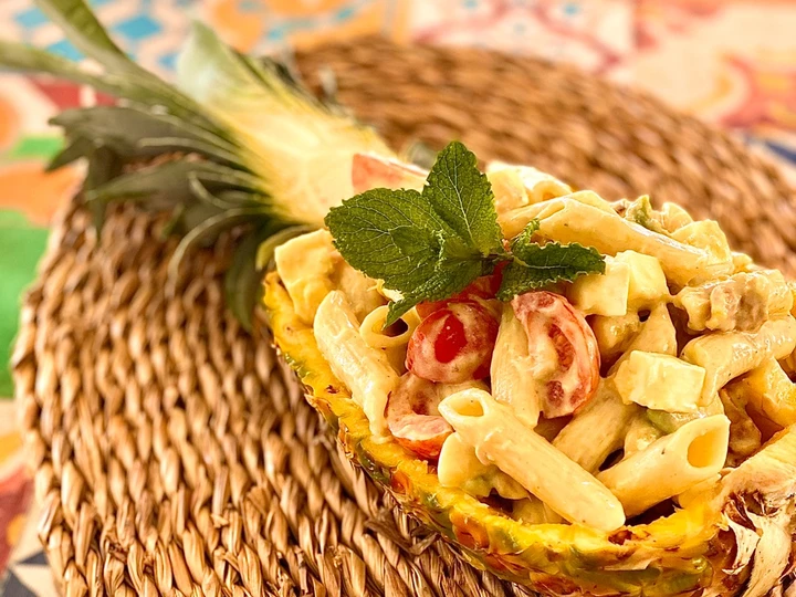 Pasos sencillos para Hacer Ensalada de pasta tropical  que Delicioso