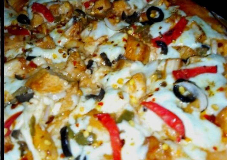 Easiest Way to Prepare Perfect Sweet and sour chicken pizza