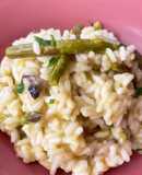 Risotto de Cogumelos e Espargos