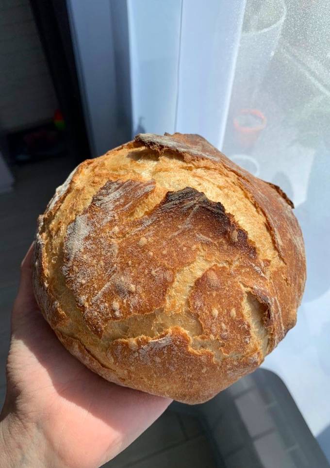 Супер пухкий та хрусткий хлібчик без замісу тіста🍞