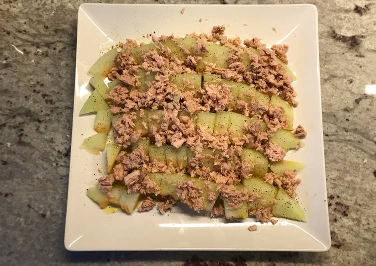 Melón con atún