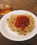 Mỳ ý xào trứng và sữa tươi