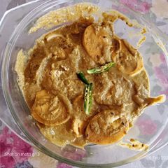 Matar cashew egg gravy A picture of Matar cashew egg gravy.