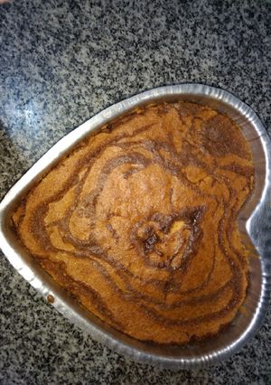 Una foto de Bizcochuelo marmolado vainilla y chocolate (con aceite)