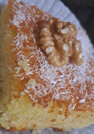 صورة لوصفة بسبوسة بطريقة مختلفة
