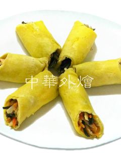豆芽菜蛋皮捲【中餐乙級菜色】 的食譜成品照片