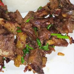 A picture of Fried beef.