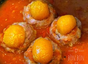 Hình của món Xíu Mại Trứng Muối Sốt Cà.