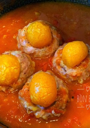 Hình của món Xíu Mại Trứng Muối Sốt Cà.