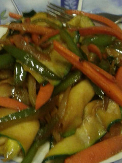 Una foto de Wok de verduras