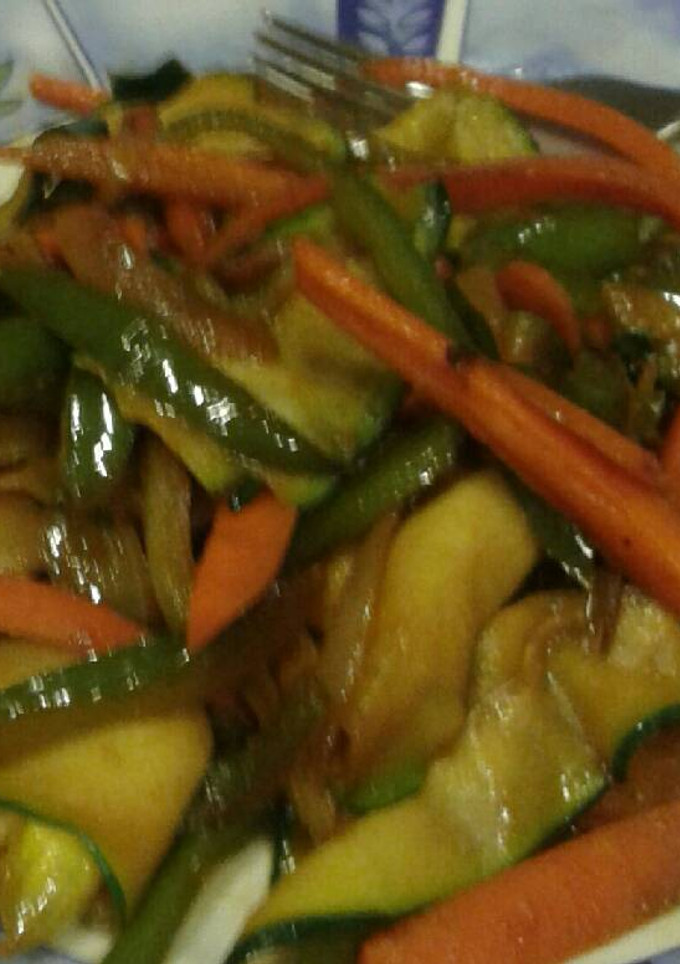 Una foto de Wok de verduras