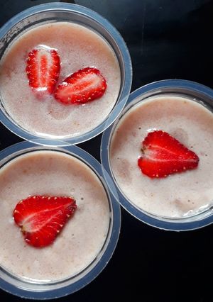 Foto resep Puding susu strawberry