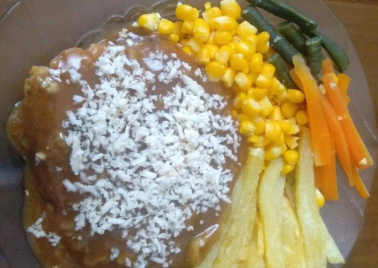 Steak Tempe saus lada hitam