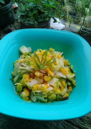 Foto resep Tumis Sawi putih jagung manis