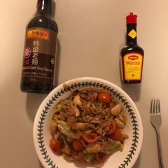 A picture of Butter bean and bacon stir-fry.