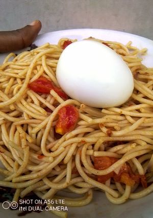 A picture of Spicy Stir Fried Spaghetti.