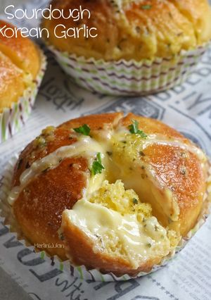 Foto resep Sourdough Korean Garlic Bread