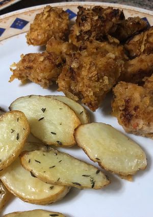 Φωτογραφία της συνταγής BBQ popcorn chicken ψημένο στο φούρνο