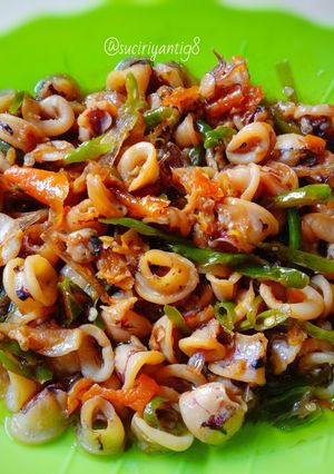 Foto resep Baby cumi cabe ijo