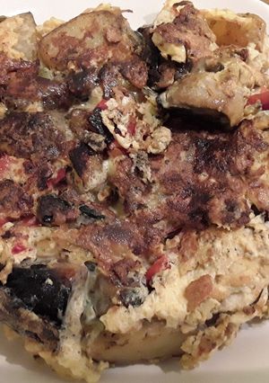 A picture of Sig's leftover frittata.