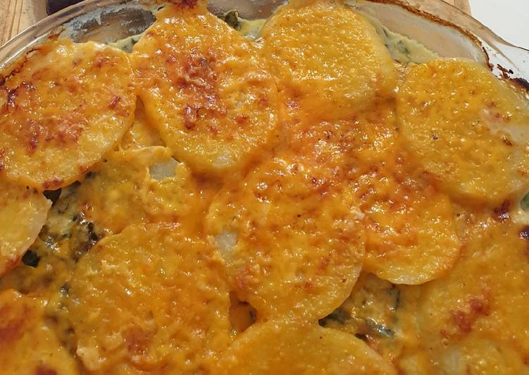 Recipe of Homemade Spinach and Potato Bake