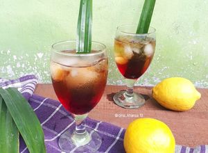 Foto resep Es Teh Pandan Lemon Rose