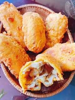 Hình của món Chuối chiên rỗng ruột.