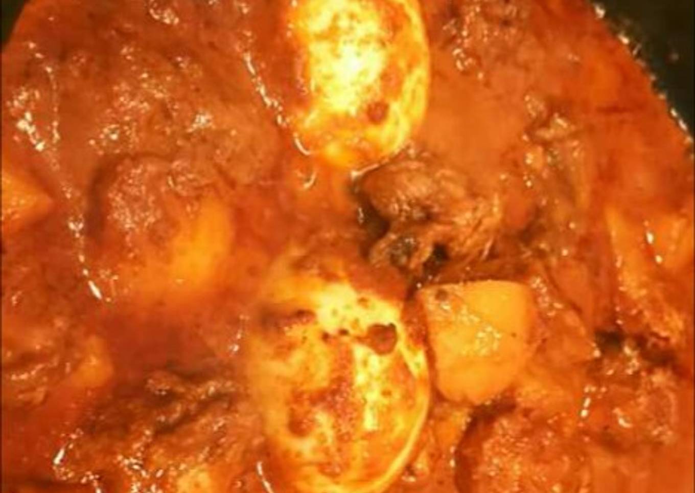 Beef  egg curry