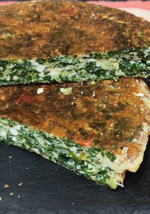 Una foto de Tortilla de acelga con requesón