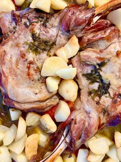 Una foto de Cordero lechal al horno a mi manera