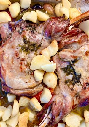 Una foto de Cordero lechal al horno a mi manera