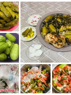 صورة لوصفة ورق وكوسا مع فروج محشي ورق