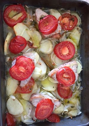 Φωτογραφία της συνταγής Ψάρι στο φούρνο 🐟🍅🥔