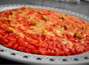 Foto di Risotto alla rapa rossa, fonduta al gorgonzola e noci 🍠🧀🥜