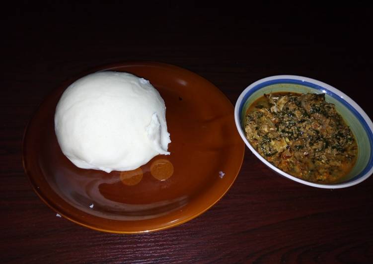 Simple Way to Make Ultimate Pounded yam with egusi soup