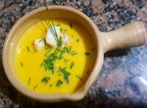 Una foto de Sopa de calabacín