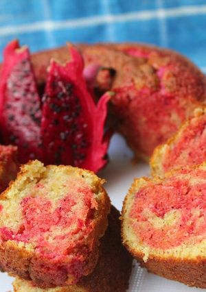 Foto resep Bolu buah naga pisang