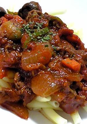 A picture of Braised Beef with Tomato Sauce.