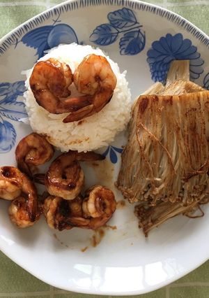 รูปของ ข้าวหน้ากุ้งซอสเทริยากิ