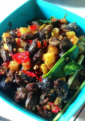 Foto resep Sambel Kentang + Jantung Ayam