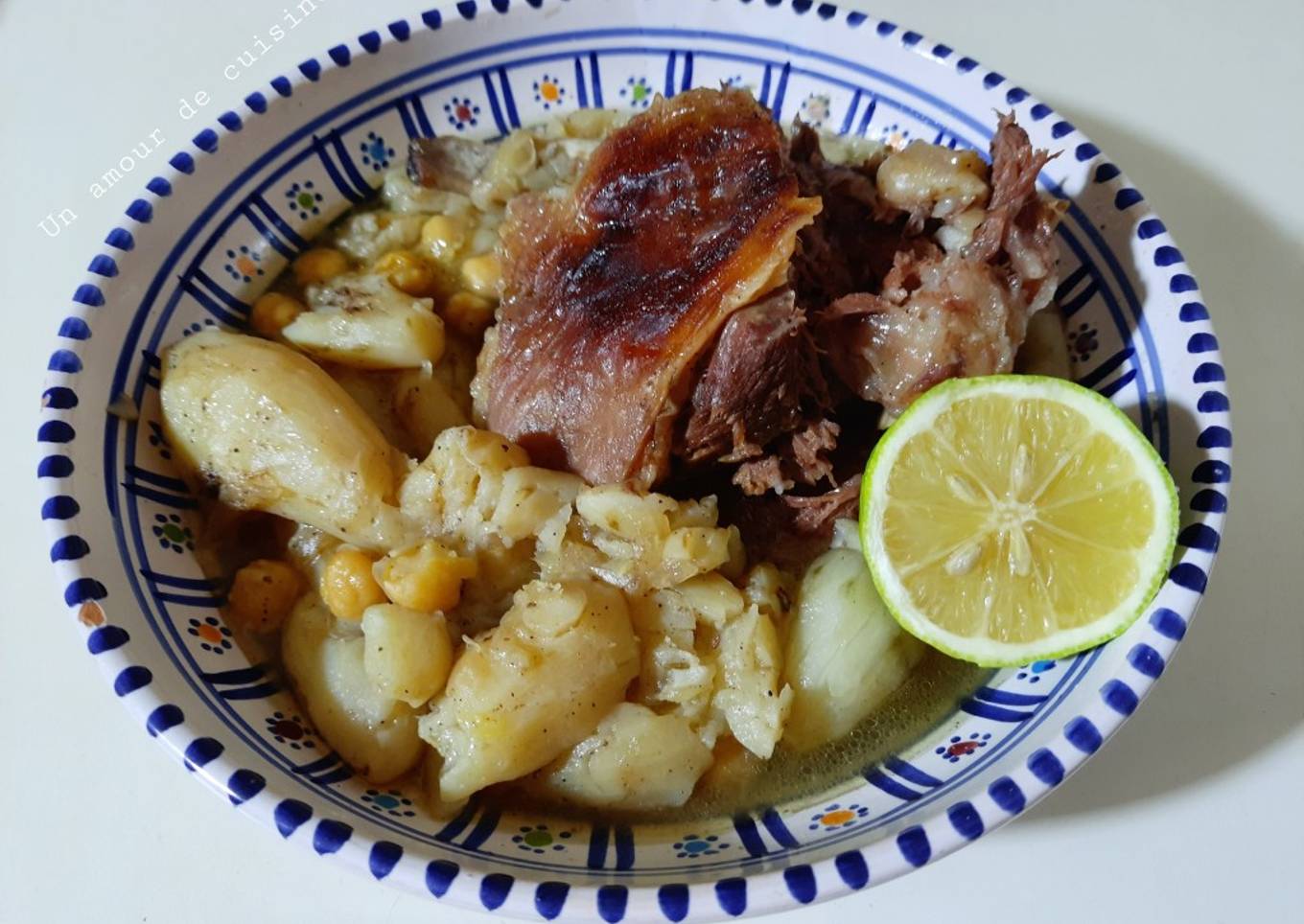 Tajine d'agneau aux topinambours sauce blanche 🍋