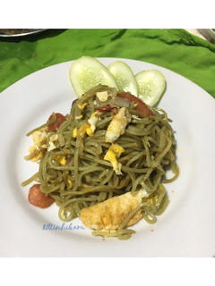 Foto resep 108. Mie Bayam Wijen bikin Kenyang #bekalsekolahpraktis