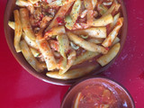 Calabacines a la plancha con salsa de tomate. Receta vegana