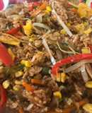 Arroz oriental con verduras
