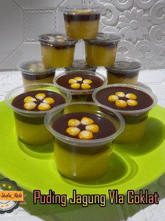 Foto resep Puding Jagung Vla Coklat