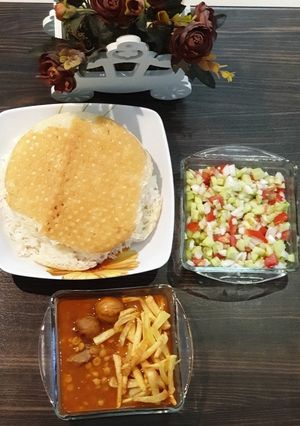 عکسی از دستور قیمه سیب زمینی