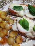 Papas noisette con filet de merluza al horno