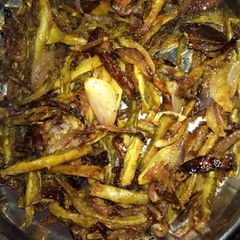 A picture of Spicy karela.